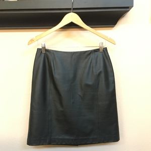 Ann Taylor Loft Leather  Pencil Skirt 6P